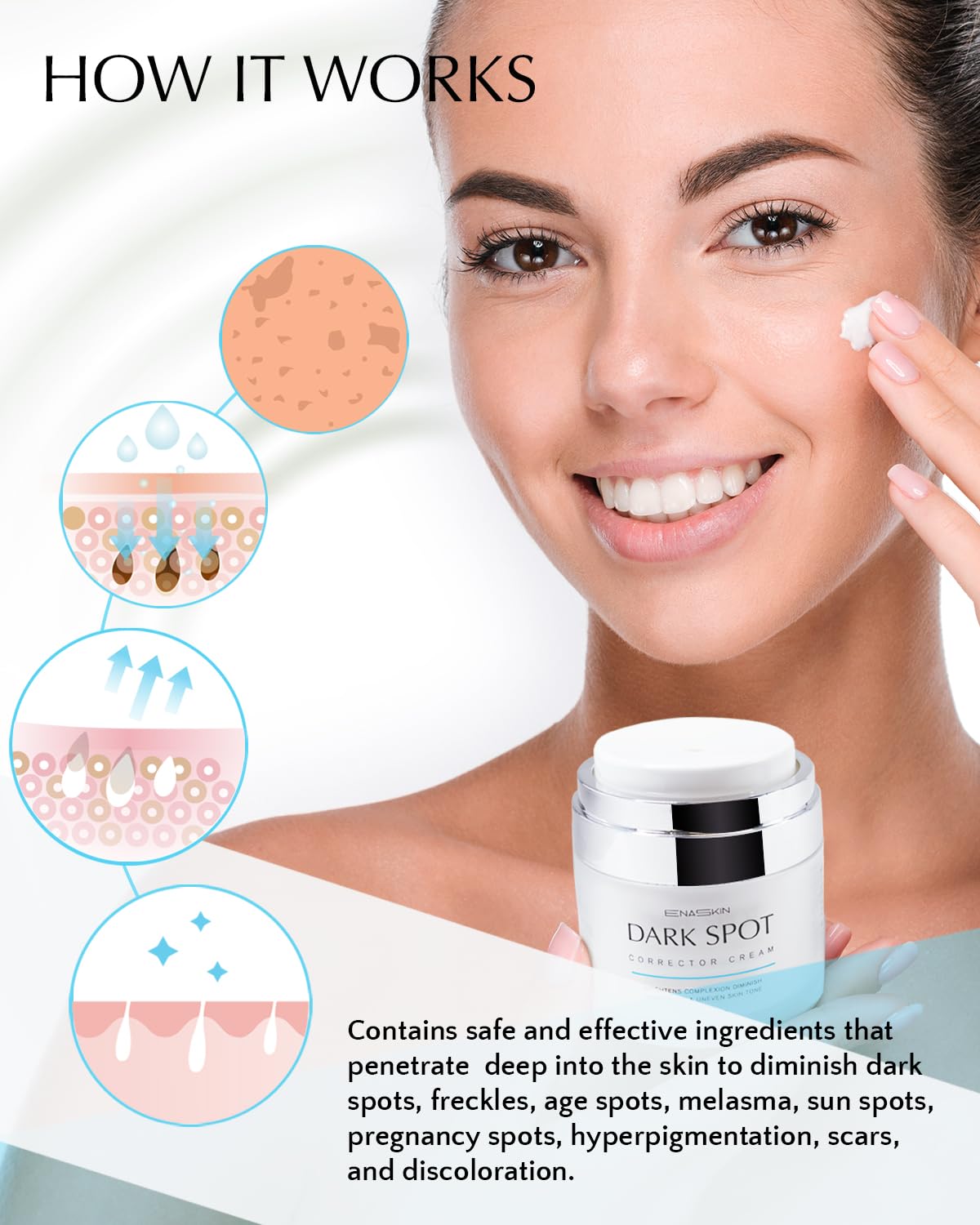 Dark Spot Remover for Face and Body: Hyperpigmentation Treatment - Natural Ingredient - Freckle/Melasma/Sun Spot/Age Spot Remover - Dark Spot Corrector Cream for Women and Men - Image 6