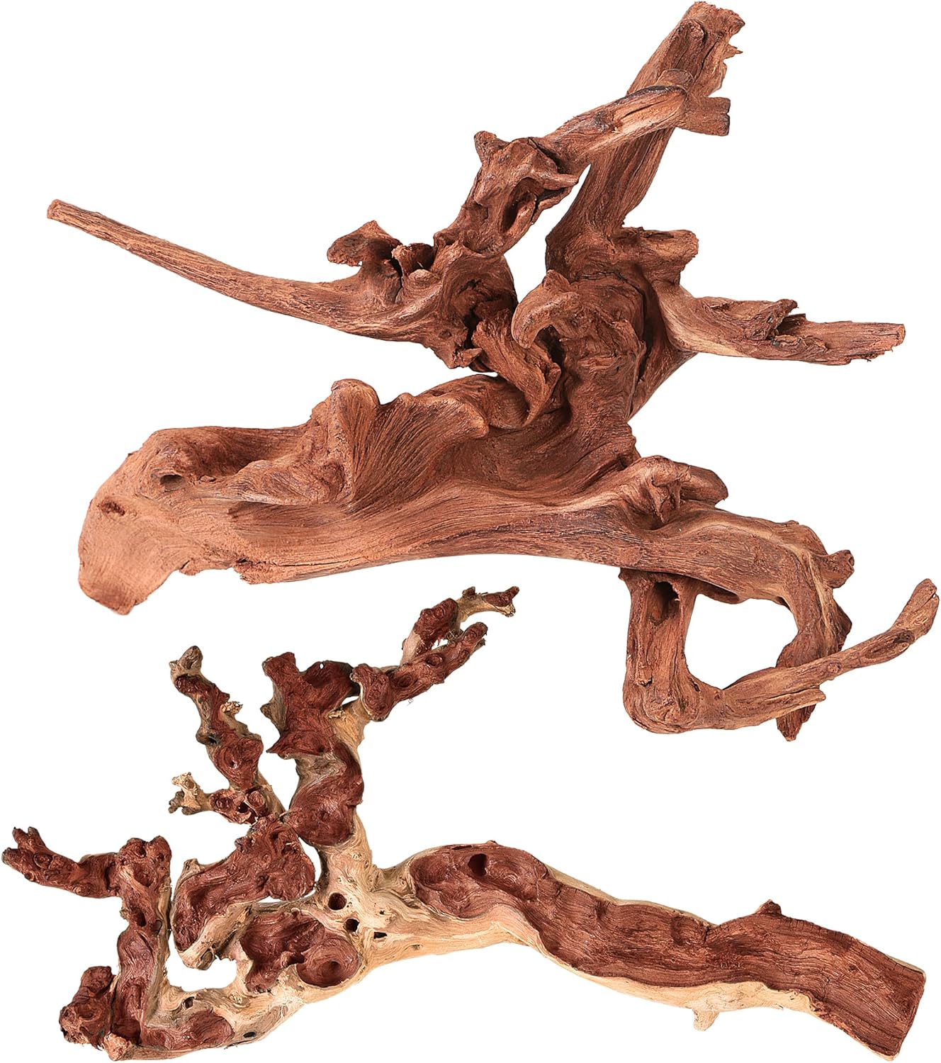majoywoo Natural Large Coral Driftwood for Aquarium Decor Reptile Decor, Assorted Driftwood Branch 9-14" 2 Pcs, Fish Tank Decoration… - Image 2