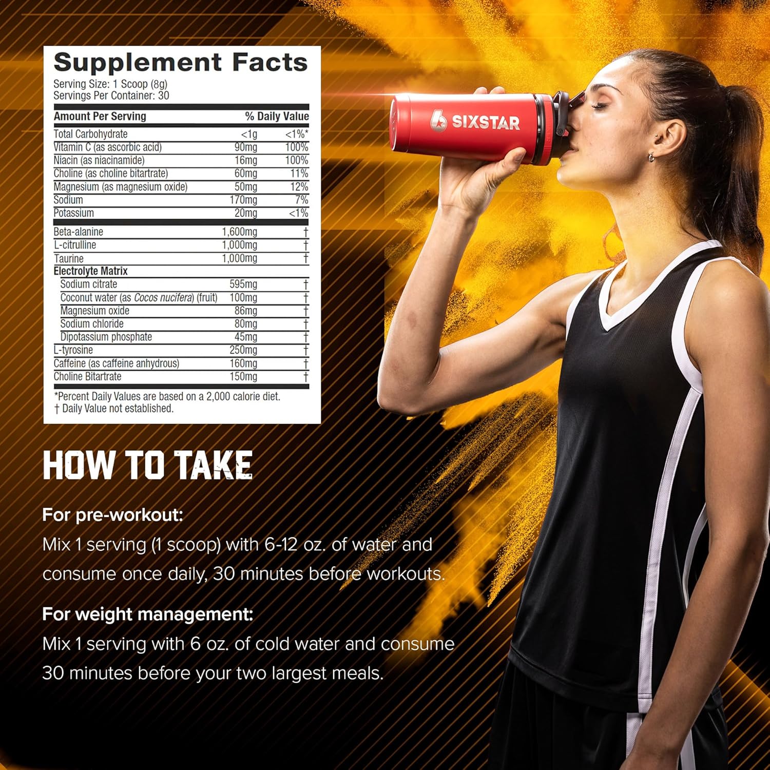 Six Star Pre-Workout Explosion, Peach Mango (30 Servings) - Preworkout Energy Powder Supplement for Men & Women - Pre Workout Drink Mix with Creatine & Beta Alanine - Sports Nutrition Products - Image 7
