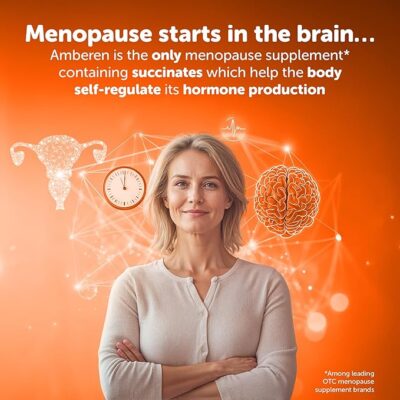 amberen: safe multi symptom menopause relief. clinically shown to relieve 12 menopause symptoms: hot flashes, night sweats, mood swings, low energy and more, 3 month supply