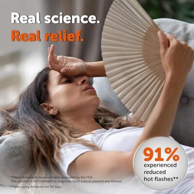 amberen: safe multi symptom menopause relief. clinically shown to relieve 12 menopause symptoms: hot flashes, night sweats, mood swings, low energy and more, 3 month supply
